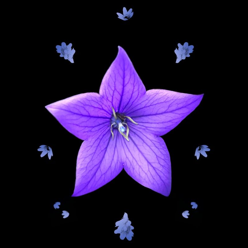 Glockenblume lila Blumenmuster blaues Blume