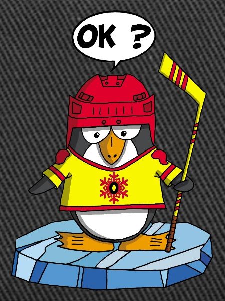Pinguin und Wintersport