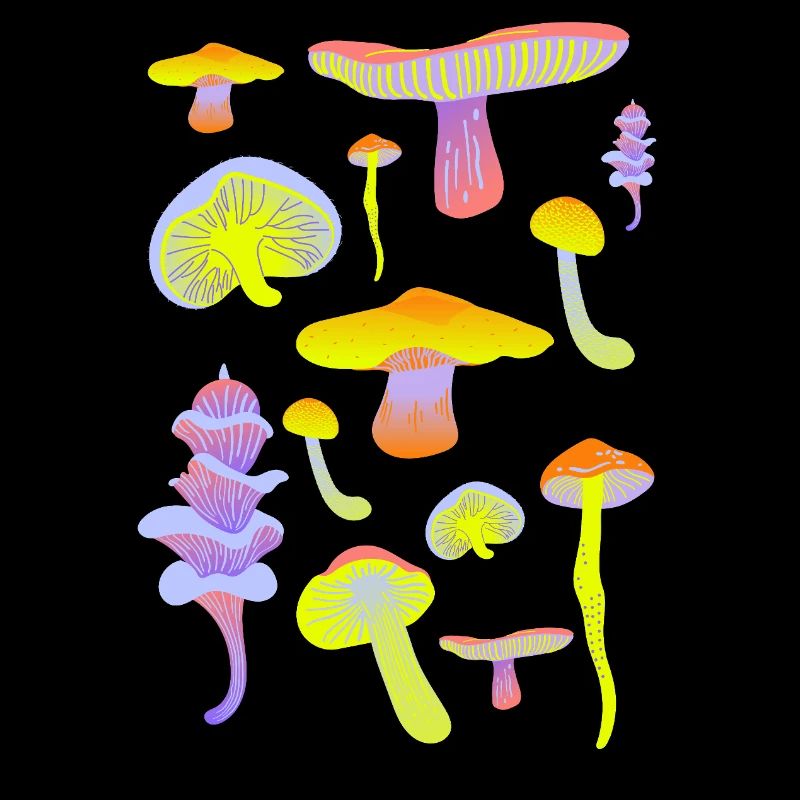 Tropical Mushroom Neon Palette
