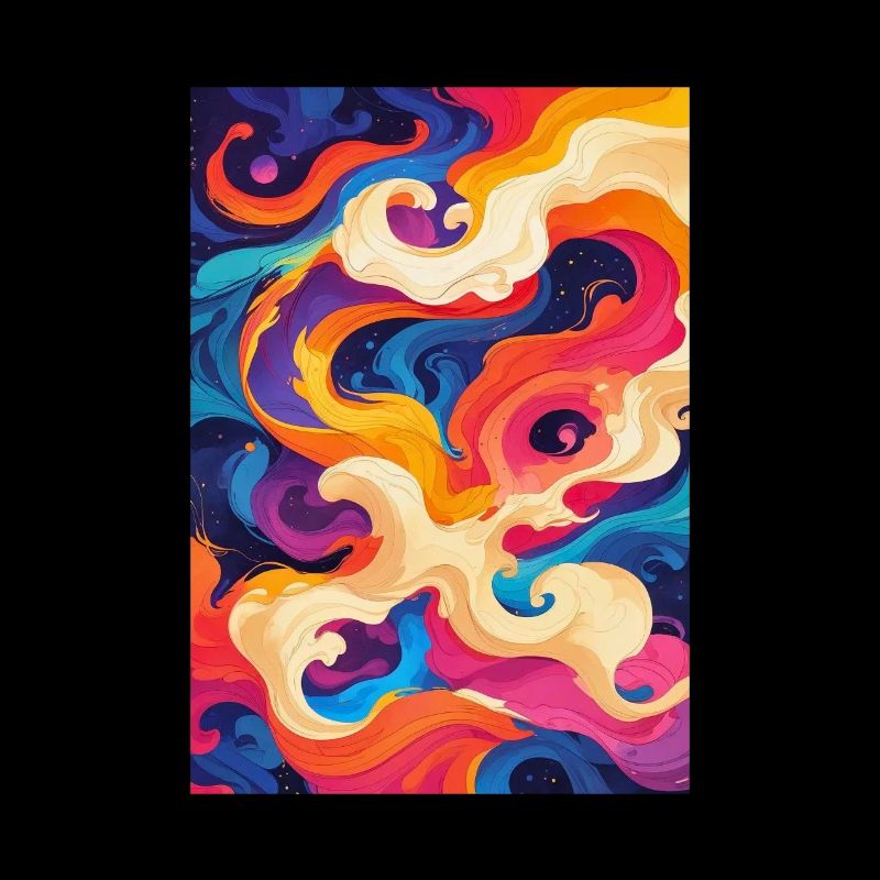 Tourbillon chromatique abstrait