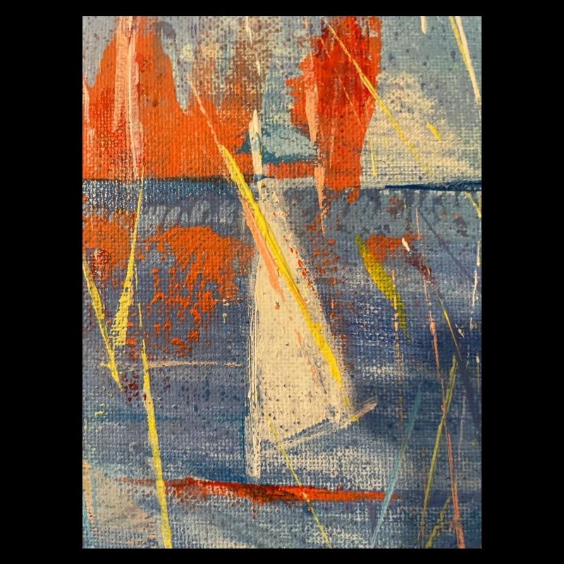 Sails in calm, abctract