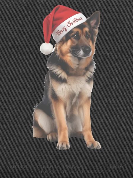 German Shepherd Christmas Hat