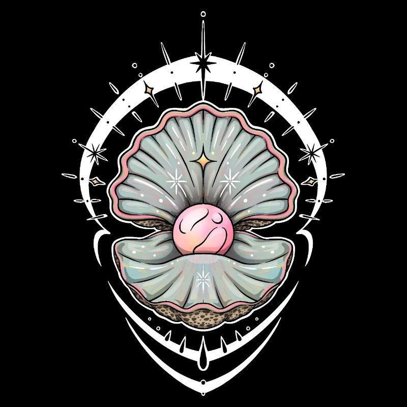 Mystic Seashell with Cosmic Glow