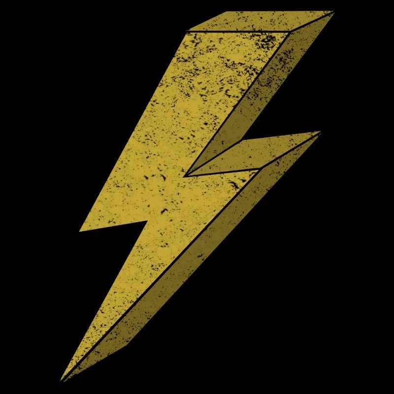 Dynamischer Blitz in Gold 3D