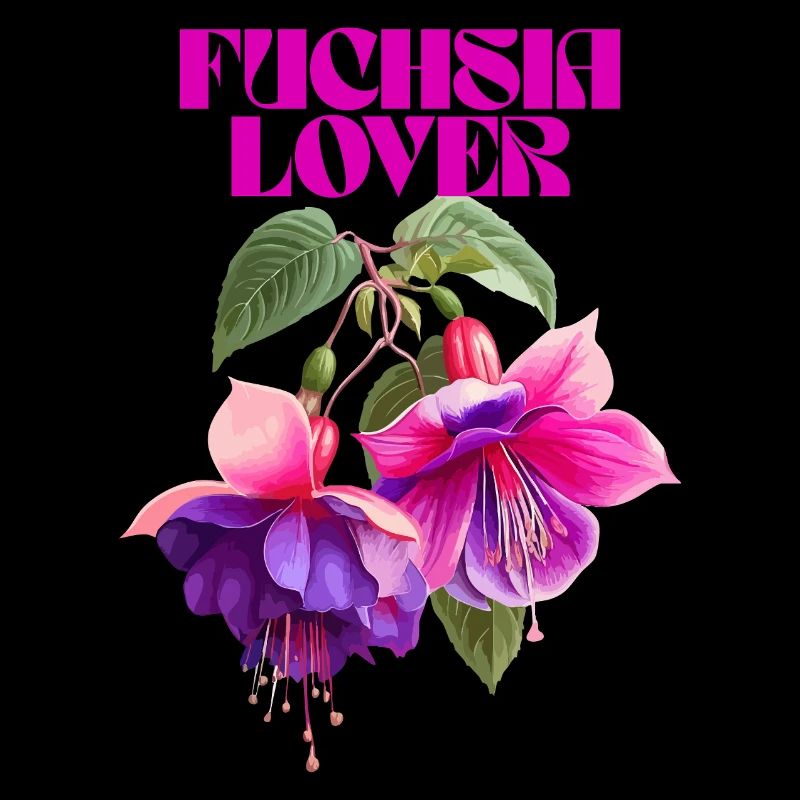 Fuchsia Lover Botanical Illustration