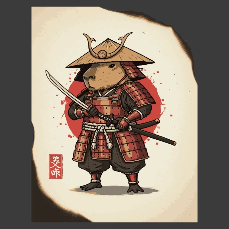 Anthropomorphic Rat Samurai in Armor