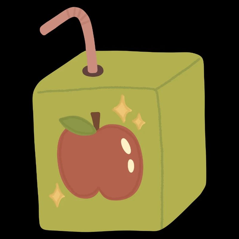 Whimsical Apple Juice Box Design