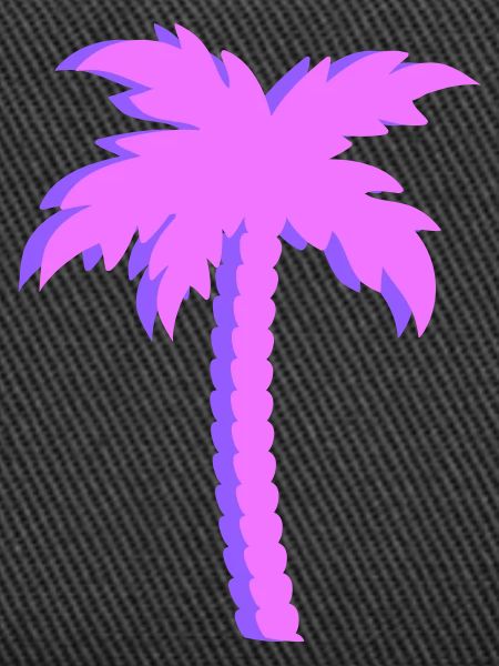 Purple Palm Trees Gradient