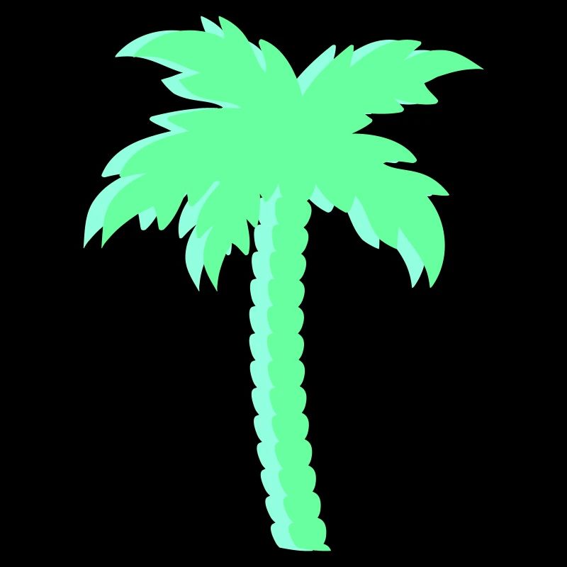 Mint Palme im Neonlook