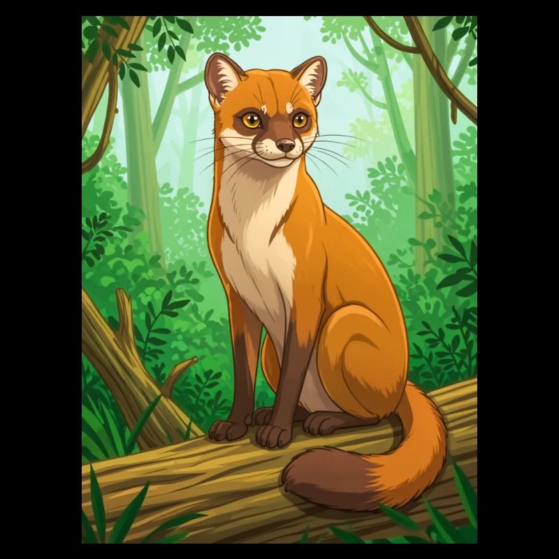 Fossa Elégante chasseresse de Madagascar, épurée, sile