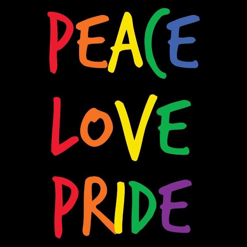 Regenbogen Peace Love Pride