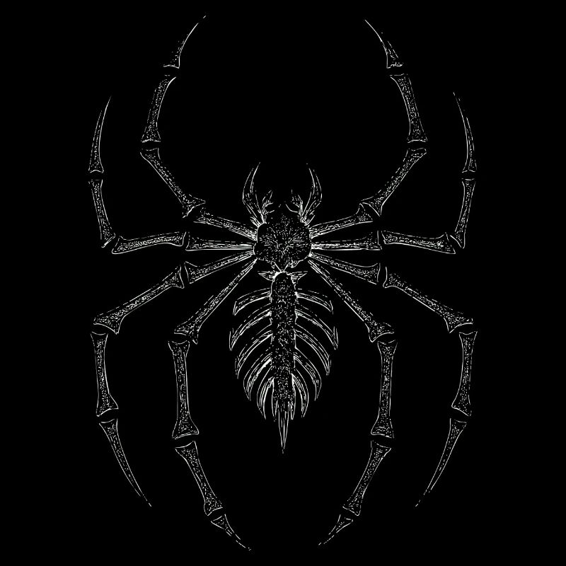 Gothic Skelett Spinne 90's