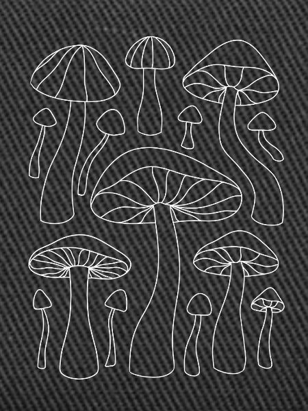 Lineart Mushroom Pattern