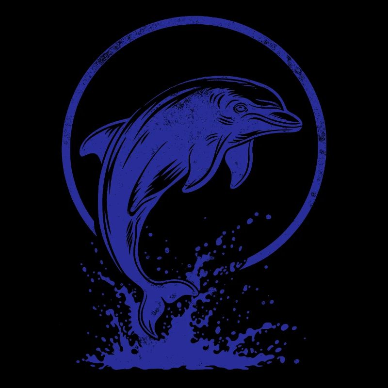 Delfin Logo blau