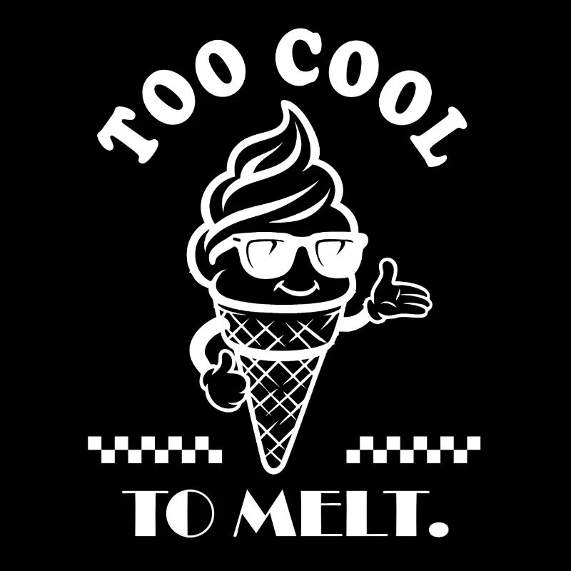 Too Cool to Melt – Lustiges Retro Eiscreme Design