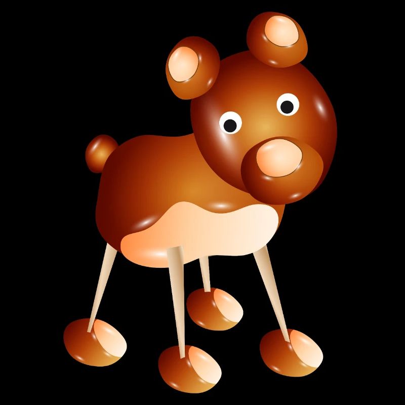 Chien châtain mignon – Artisanat Fun & Enfance
