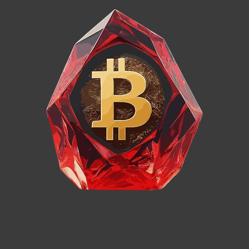 Gemstone Bitcoin Symbol Cryptocurrency
