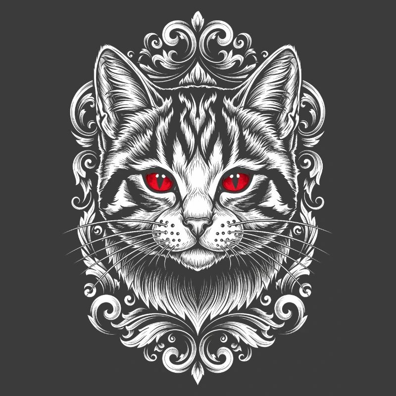 Gothic Katze mit lila Augen - Süßes Kätzchen