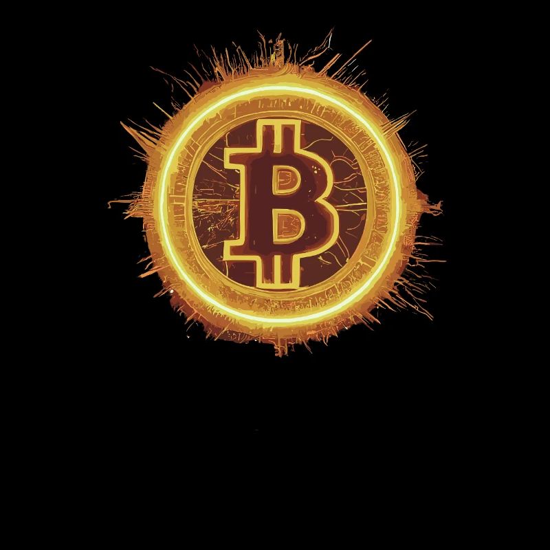 Bitcoin Sonneneruption – Leuchtendes Krypto-Symbol