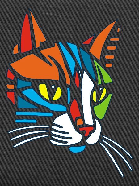 Stammes-Mosaik-Katze
