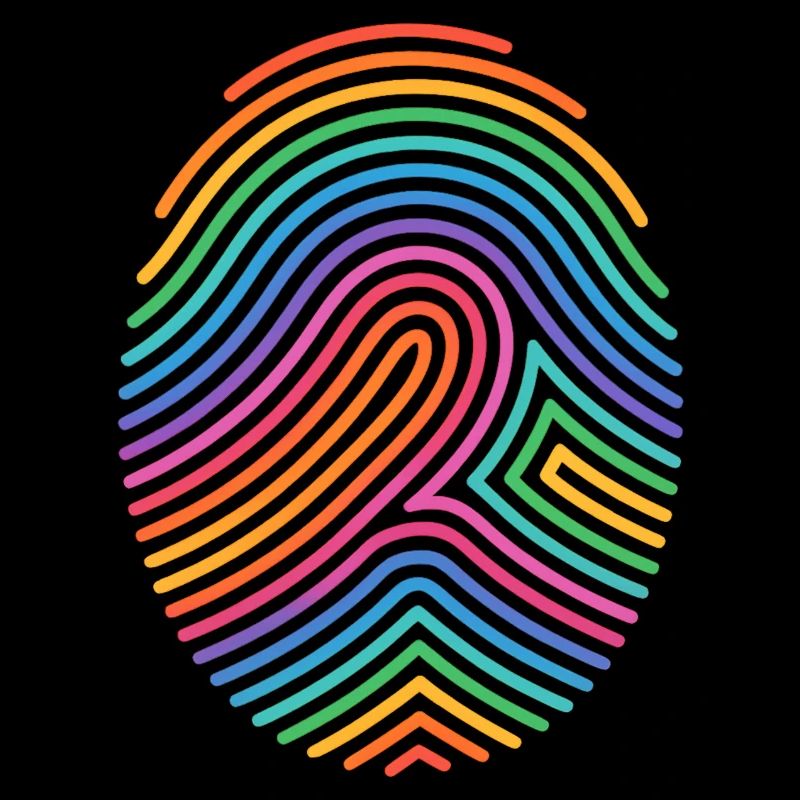 Regenbogen Fingerabdruck Muster