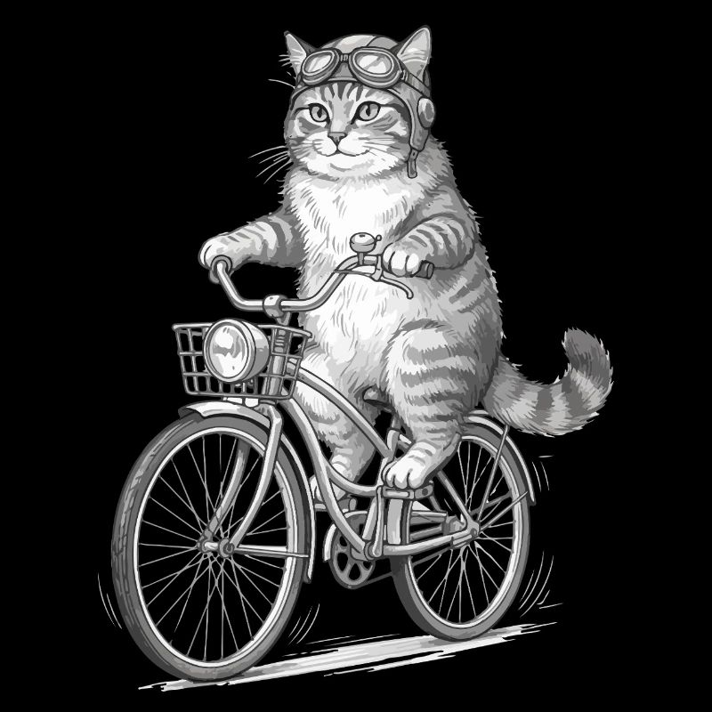 Cat Cyclist with Goggles