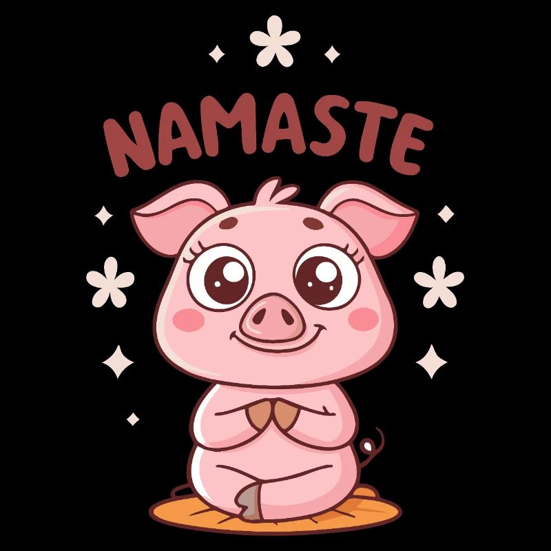 Kawaii Namaste Pig