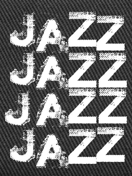 Jazz-gestapelte Typografie