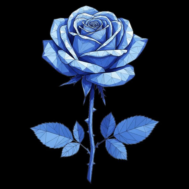 Geometrische Blaue Rose