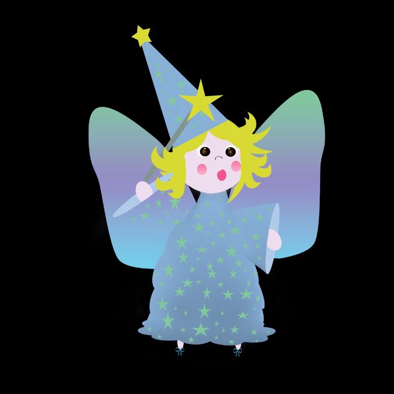 Petite Fée Magicienne aux Étoiles