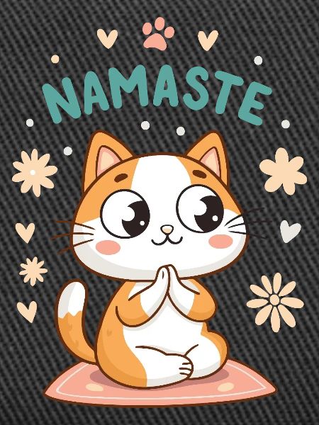 Namaste Pastel Kawaii Cat