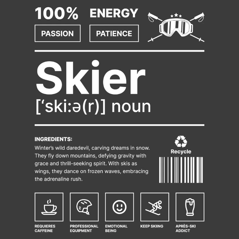 Skifahrer-Lebensstil