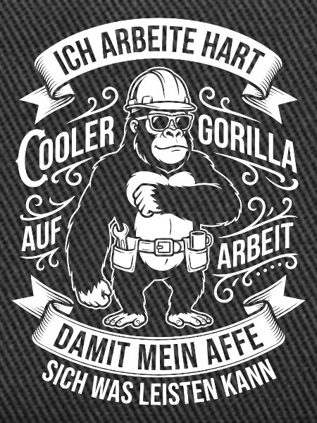 Gorilla Bauarbeiter Motiv