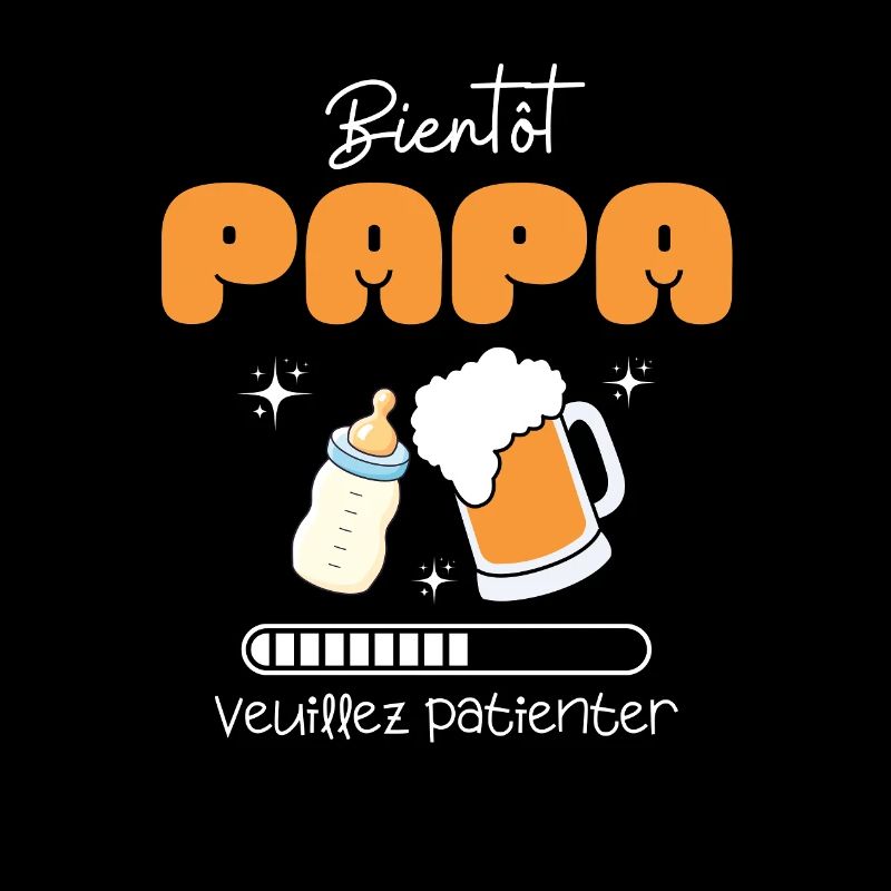 Bientôt Papa Humour Grossesse avec Bière & Biberon