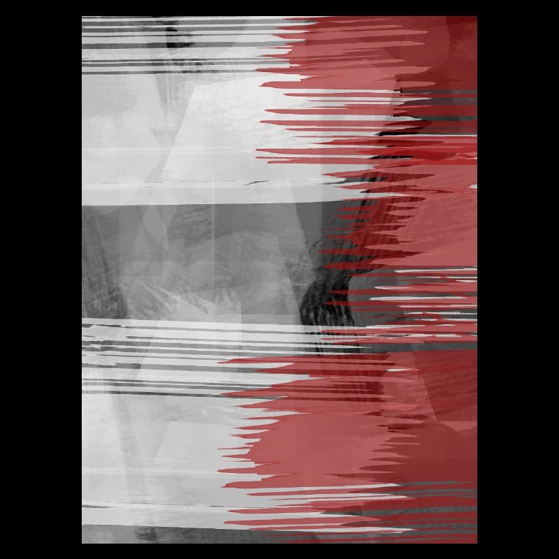 Roter Pinselstreifen auf Grauem Hintergrund