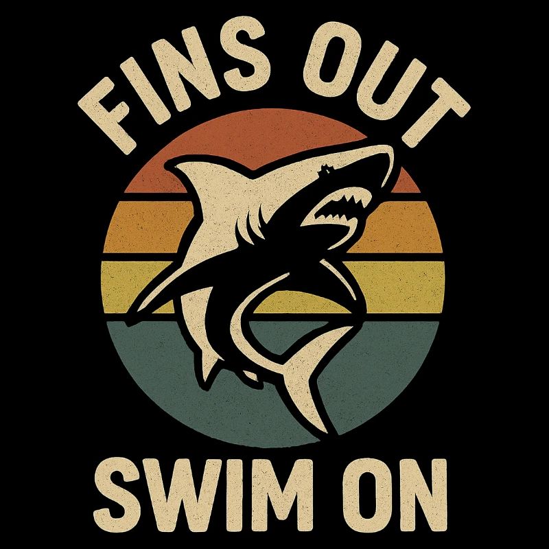 Fins out – shark at sunset