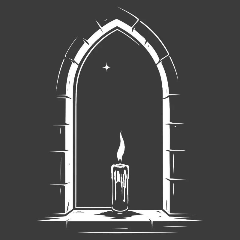 Imbolc candle in the window