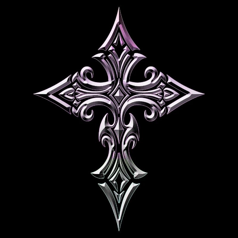Croix irisée ornée