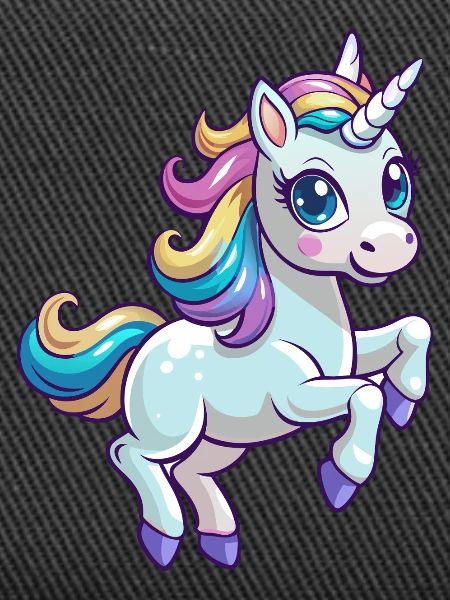 Baby-Einhorn springt