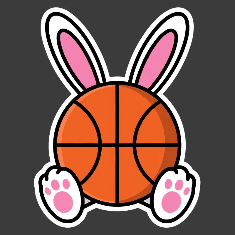 Design de lapins de basket de Pâques