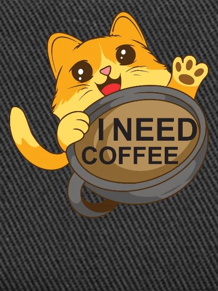 Cat needs coffee