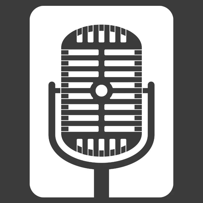 Retro-Mikrofon-Emblem