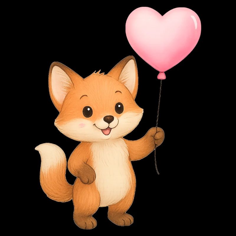 Heart Balloon Fox