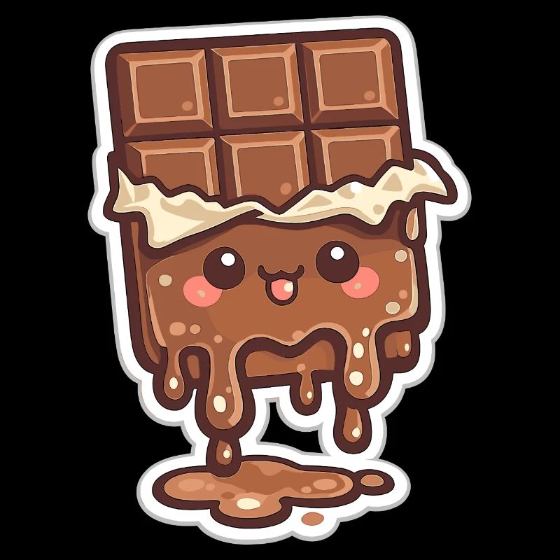 Melting chocolate bar