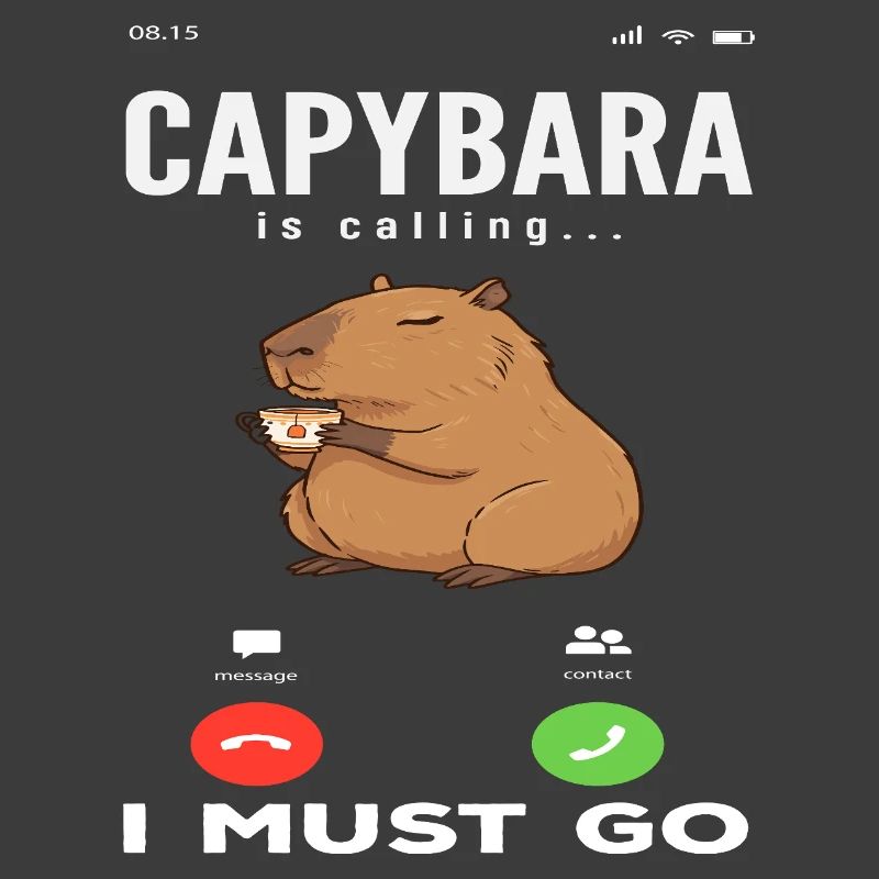 Appel téléphonique Appeler les Capybaras mignons