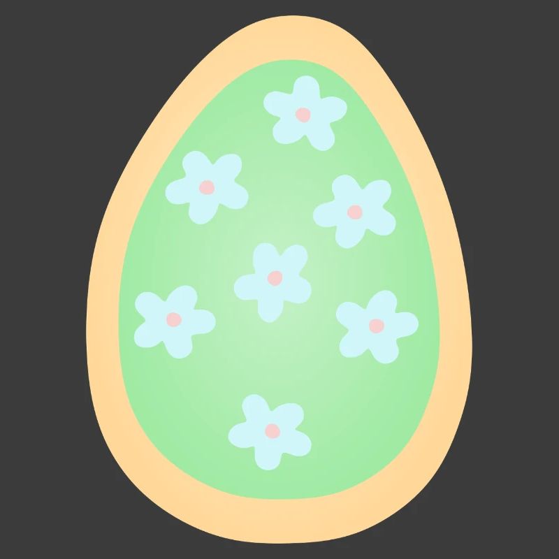 Pastel Floral Egg Pattern