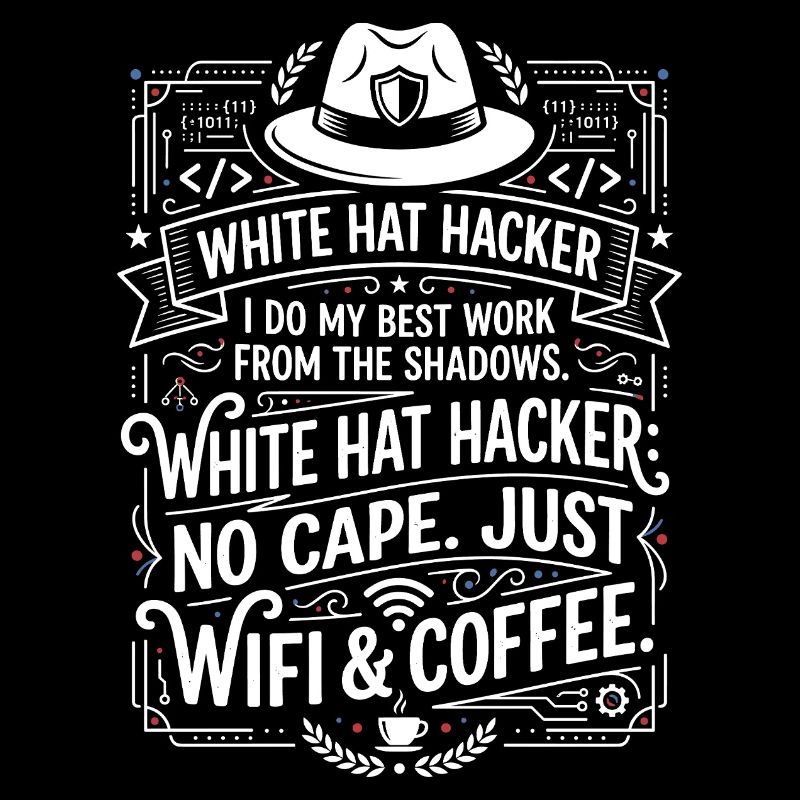 White Hat Hacker Wifi And Coffee