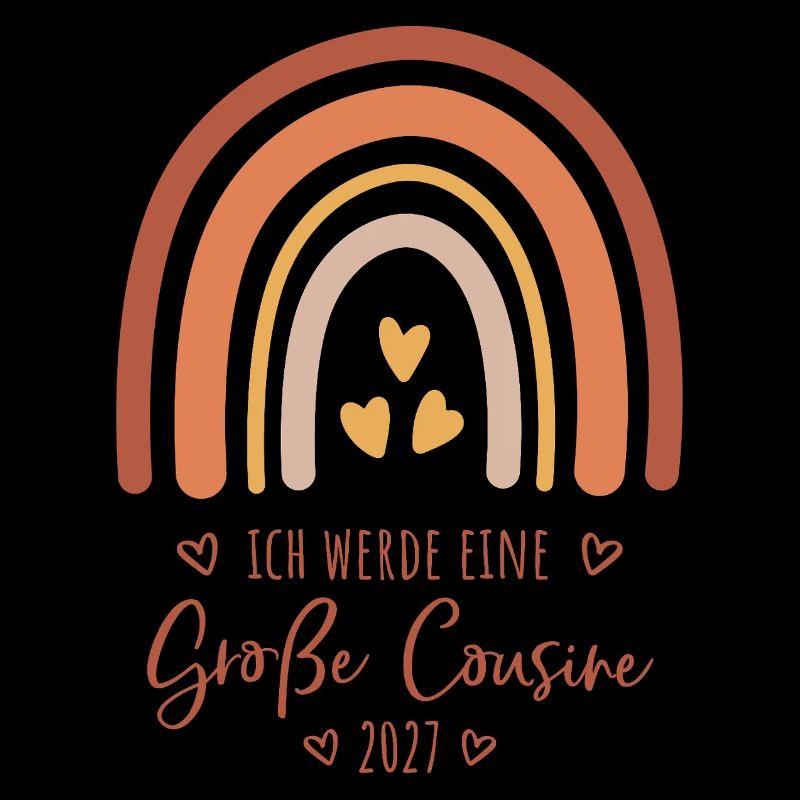Ich werde eine Große Cousine 2027 Boho Regenbogen