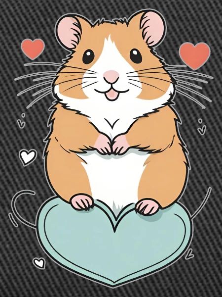 Hamster with heart