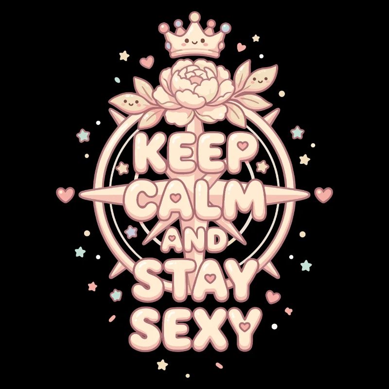 Reste calme Reste sexy : Un design pastel Kawaii mignon